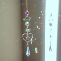 คริสตัล WIND CHIME Moon Sun Catcher Rainbow Prisms จี้ Dreamcatcher Chaser หน้าต่างแขวน DROP บ้านตกแต่งสวน-Yueyue