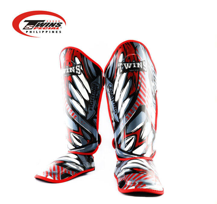 Twins Special Shin Guard Demon [Grey/Red] Lazada PH