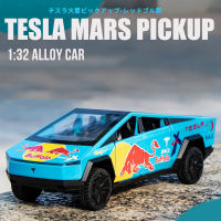 A1:32 Tesla MARS Cybertruck Pickup Alloy Car Model With Figure Diecasts &amp; Toy Vehicles Toy Cars Kid Toys For Children Boy ToysM