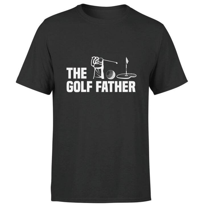 ผ้าฝ้ายแท้-คอลูกเรือเสื้อยืด-พิมพ์ลาย-the-golf-father-ตลก-ของขวัญแปลกใหม่-สําหรับผู้ชายs-4xl-fxdq