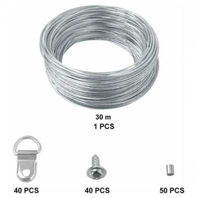 30M D Ring Stainless Steel Kit Hanging Wire Hooks Picture