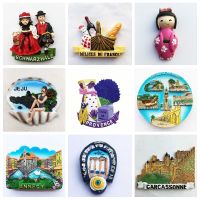 【YF】❇  Fridge Souvenir Spain Turkey Japan Colombia Collection Refrigerator Sticker Scenic