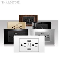 ♈◆℗  Depoguye American universal  USB wall socket 2.1a American standard two USB with six hole mobile phone socket panel AC110V-250V