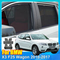 สำหรับ BMW X3 F25 Wagon 2010-2017 F 25แม่เหล็กรถหน้าต่างม่านบังแดดโล่ด้านหน้ากระจกด้านหลังด้านข้างม่านสีอาทิตย์ Visor