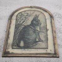 Rabbit Wall Art Country Farmhouse Decoration European and American Style Series Paintings Porch Mural Decoration Frame