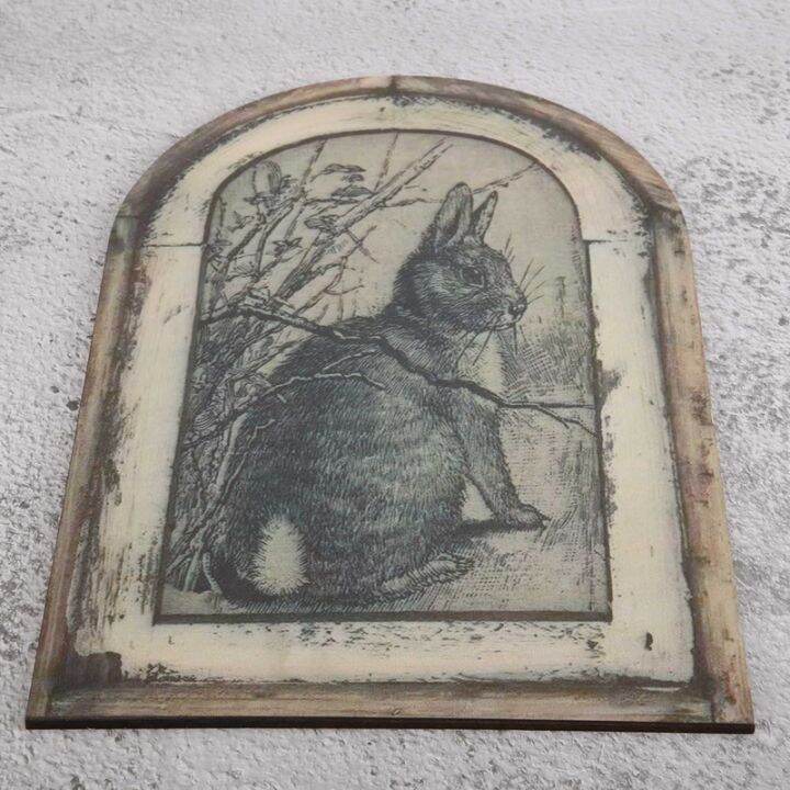 rabbit-wall-art-country-farmhouse-decoration-european-and-american-style-series-paintings-porch-mural-decoration-frame