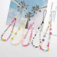 [COD] Yilians new cross-border best-selling soft pottery mobile phone chain diy shell handmade beaded face anti-lost