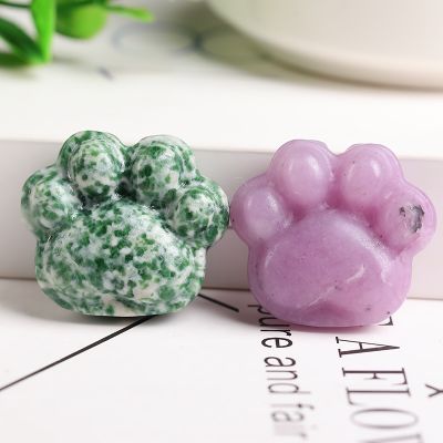 100 Natural Crystal and Stone Cat Paw Carving Room Decor Healing Crystal Point White Crystal Home Decorations Holiday Gift