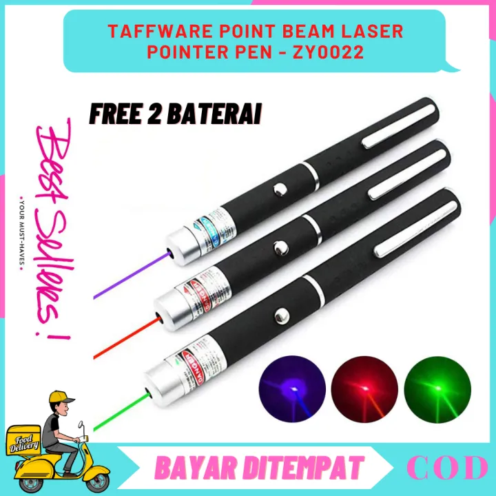 ORIGINAL - Point Beam Laser Pointer Pen Pena Lampu Sorot 5MW Titik Daya ...