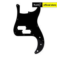 Musiclily Pro Pickguard 10-Hole P Bass สำหรับ JPN Fender Japan เบสเเม่นยําสตริง4เส้นครีมสีดำเคลือบสีขาว1ชั้น