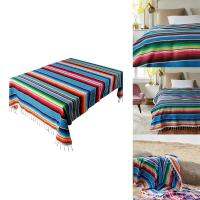 Mexican Blanket Sarape Picnic Rug Throw Tablecloth Hot Rod for Yoga Party