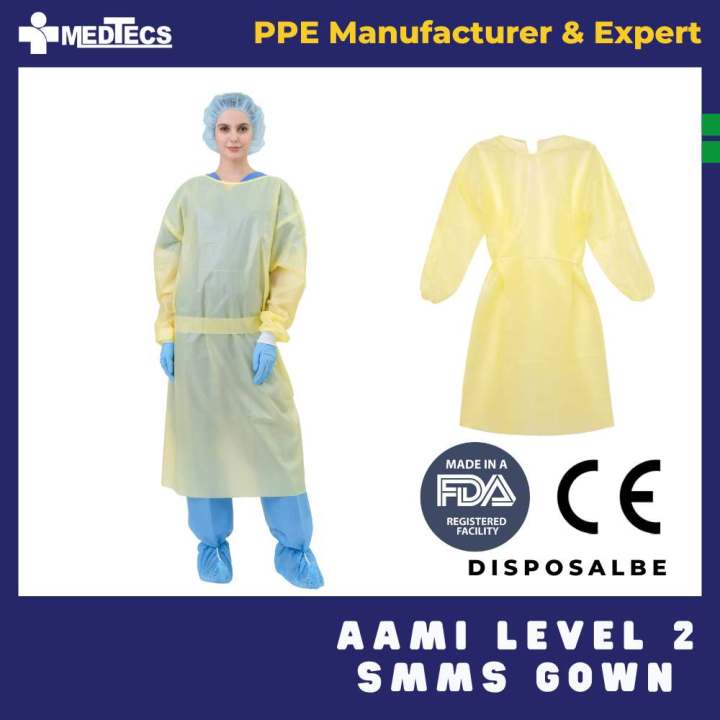 Yellow Disposable Isolation Gown | Niche Office Solutions Ltd