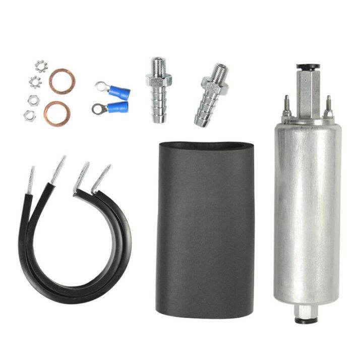 new-universal-high-flow-amp-pressure-external-inline-255lph-fuel-pump-gsl392-with-install-kit