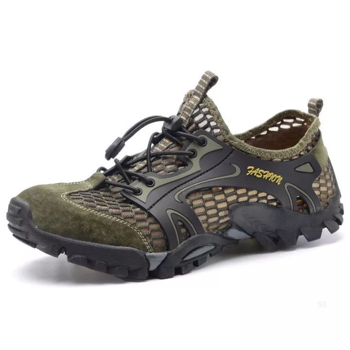 ฤดูร้อนรองเท้าปีนเขาลื่นผู้ชายเดินทางระบายอากาศรองเท้าน้ำหนักเบารองเท้าปีนเขาผู้ชายปีนเขารองเท้าตั้งแคมป์-outdoor-anti-skid-climbing-shoes