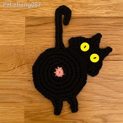 Cat Shaped Round Coaster For Cup Tea Coffee Drinks Mat Pad Non-Slip Heat-resistant Hot Insulation Table Placemats Coasters
