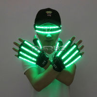 LED Gloves Luminous Glasses Halloween Bar Night Club Mechanical Dance Performances Props Party Supplies