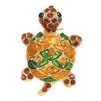 Turtle Brooch Dress Accessories Beautiful Brooches Tortoise Pin For Party Rhinestone Colorful Small Cute Animal Jewelry Women