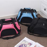 Portable Pet Mesh Carrier Bag Pet Travel Bags Portable Foldable Dog Cat Carrier Breathable Mesh Travel Cage Crossbody Tote Bag
