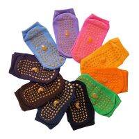 【YD】 1Pair Fashion Trampoline Socks Adult Child Anti Skid Floor Wear Anti-Slip Foot Massage