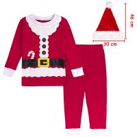 Kids Christmas Pyjamas Infant Boys Girls Santa Claus Pajamas Toddler Xmas Elk Nightwear Elf New Year Gift Green Red Clothes Pjs