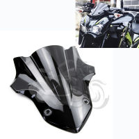 Fit สำหรับ Kawasaki Z900 2017 2018 2019สีดำกระจกรถจักรยานยนต์กระจก Z 900 17 18 Carbon Firber Wind Screen Double Bubble