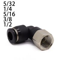 PLF Pneumatic Quick Connector N1/8“ 1/4“ 3/8“ 1/2“ NPT Internal Thread L-shaped British Air Pipe PU Hose 5/32 1/4 5/16 3/8 1/2 Hand Tool Parts Accesso