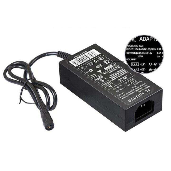 ตัวจ่ายไฟสากลอแดปเตอร์ชาร์จโน๊ตบุ๊คไฟ-led-ปรับได้96w-12v-ถึง24v-8ปลั๊กแบบแยกส่วนได้ในสหภาพยุโรปเราปลั๊กไฟ-uk-au-แบบพกพา-w2-yuebian