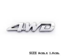 โลโก้ 4WD โลโก้ติดรถ โลโก้พลาสติก ABS ฮอนด้า โตโยต้า 9 cm. x 1.8 cm.