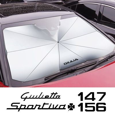 【CW】 Car Sunshade Umbrella for Alfa 159 147 Stelvio 4C 156 Giulia Sportiva Windshield