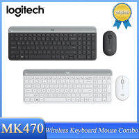 MK470คีย์บอร์ดไร้สายเมาส์ Combo 1000DPI Optical Slim Keboards Pebble Mice 2.4 GHz สำหรับ PC แล็ปท็อป Office