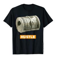 Hustle T-Shirt Bank-Roll Money Wad 100 Dollar Bills Shirt Moto Biker Tops Shirts Cotton Mens T Shirts Customized New