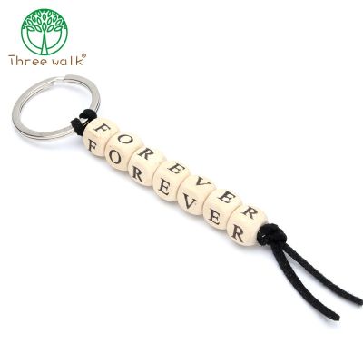 【YF】 Custom Key Ring Personalised Keyring Keychain Name Wood Xmas Gift Bagpack Tag Favour