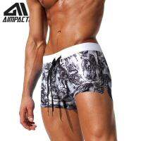 Men Swim Trunks Summer Swimsuit Shorts Quik Dry Sports Wear Adjustable Man Summer Bathing Beach Wear Beach Surf AIMPACT