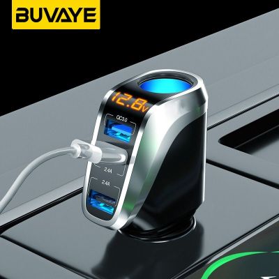 【LZ】♨□  BUVAYE Car Charger 66W Super Fast Charge with 90W Car Lighter Conversion One-to-three Adapter Cigarette Lighter Power to USB