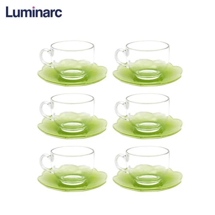 Luminarc Flore Green Microwaveable and Dishwasher Safe Tempered Glass