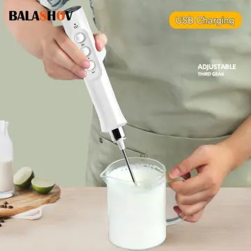 Blender Milk Frother, 3 Speeds Electric Stainless Steel Handheld Mini  Blender Drink Mixer for Milk Eggs 