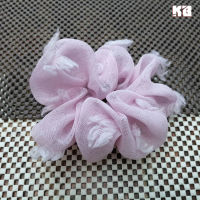 KB ยางรัดผม ยางมัดผม Scrunchies ผ้าพื้น ลายดอกไม้