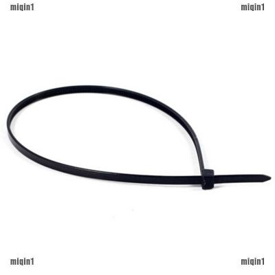 $SG 100pcs 10cm Nylon Plastic Zip Trim Wrap Cable Loop Ties Wire Self-Locking Black