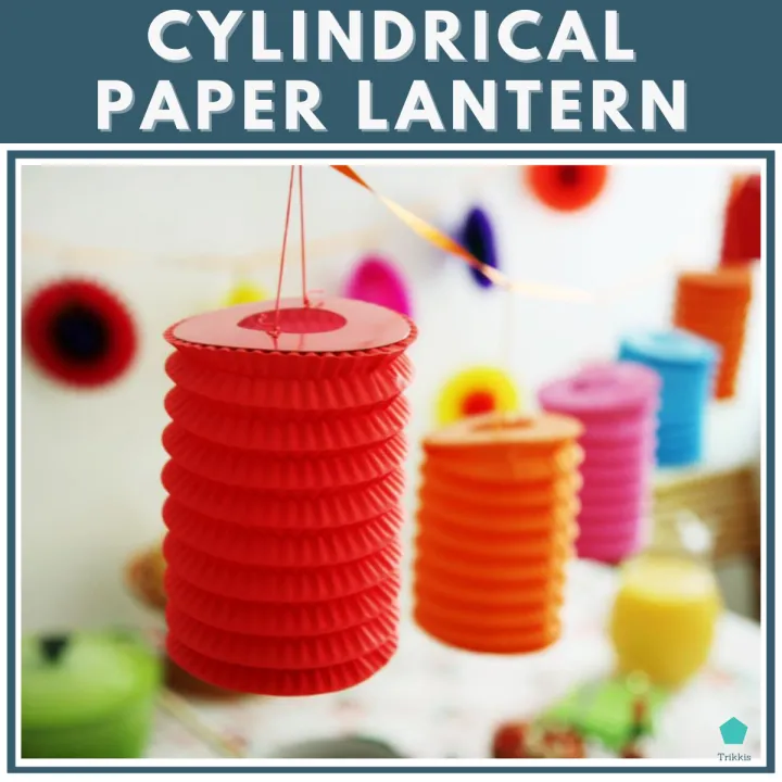 Cylindrical Paper Lantern/ Party Paper Hanging Decorations/ Paper Ball ...