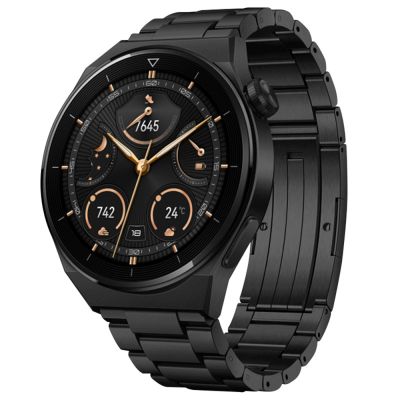 สำหรับนาฬิกา Huawei ตา/GT3 Se/ GT3 Pro 22Mm สากลสามสายพันธุ์สายนาฬิกาข้อมือเหล็ก Tanium (สีดำ)