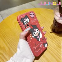 Jlingji เคสสำหรับ Xiaomi Poco M4 Pro 5G Redmi Note 11 5G Note 11S Note 11T 5G เคสการ์ตูนตลก Kuromi นิ่มเคสมือถือบางลายขอบสี่เหลี่ยมด้านข้างเคสซิลิโคนนิ่มเคสป้องกันการกระแทก