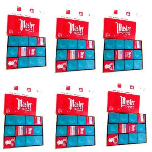 6 DOZEN MASTER BILLIARD CHALK BLUE / TISA NG BILYARAN / BILLIARD