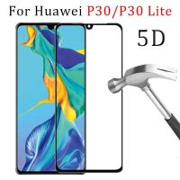 【Shell set]5d เต็มกาวกรณีกระจกนิรภัยสำหรับหัวเว่ย P30 Lite ฝาครอบป้องกันป้องกันหน้าจอป้องกันโทรศัพท์ความปลอดภัย Tremp บน P 30 P30lite แสง