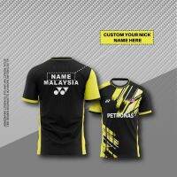 BADMINTON JERSEY MALAYSIA, BADMINTON SHIRT MALAYSIA  - YELLOW (WC)