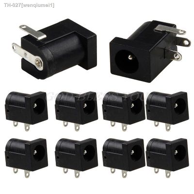 ✾ 10Pcs PCB Mount 5.5 x 2.1 mm Female DC Power Jack Plug Socket Connector Black Drop Shipping