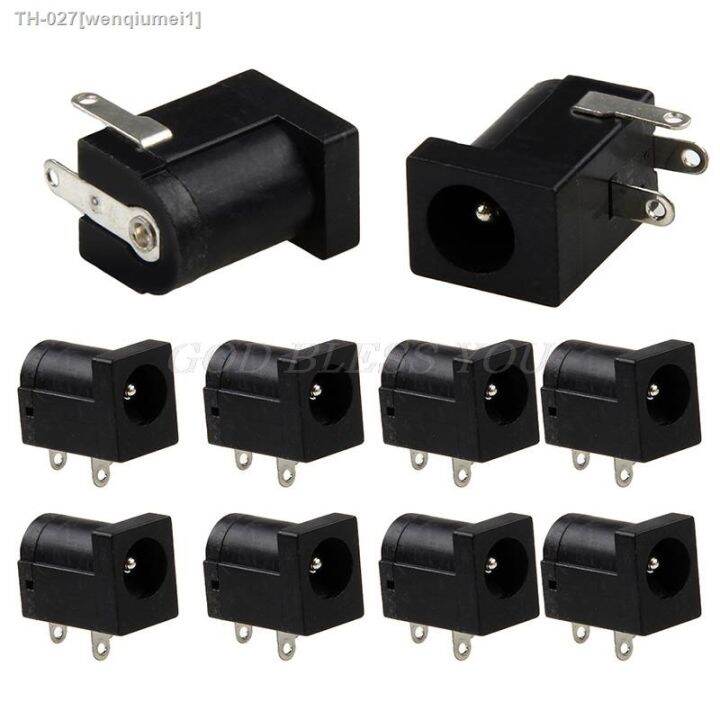 10pcs-pcb-mount-5-5-x-2-1-mm-female-dc-power-jack-plug-socket-connector-black-drop-shipping