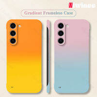 NIWINEE เคสแข็งผิวด้านไล่ระดับสีแฟชั่นสำหรับ Samsung Galaxy S23 Plus 5G กรอบด้านหลังแบบบางเฉียบเคสใส่โทรศัพท์บางเฉียบ