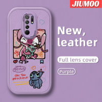 เคส JIUMOO สำหรับ Xiaomi Redmi 9 Prime 9A 9C Xiaomi Poco เคส M2ลายการ์ตูนสีชมพูมอนสเตอร์สดีไซน์ใหม่เคสโทรศัพท์นุ่มหนังเคสป้องกันกล้องฝาปิดด้านหลังเลนส์เต็มรูปแบบเคสกันกระแทก