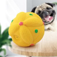 Dog Ball Toy Latex Squeaky Soft Dog Chew Toy Puppy Chew Toy For Training Interactive Toys Cleaning Tooth Non Toxic Training Ball