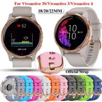 （Bar watchband）Vivoactive3 4สายรัดอย่างเป็นทางการ SiliconeWatch Band ForVivoactive 3/3S/4S Venu 2สร้อยข้อมือสายนาฬิกา Correa 18 20มม.